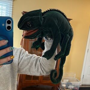 Folkmanis Green Chameleon puppet Plush Toy